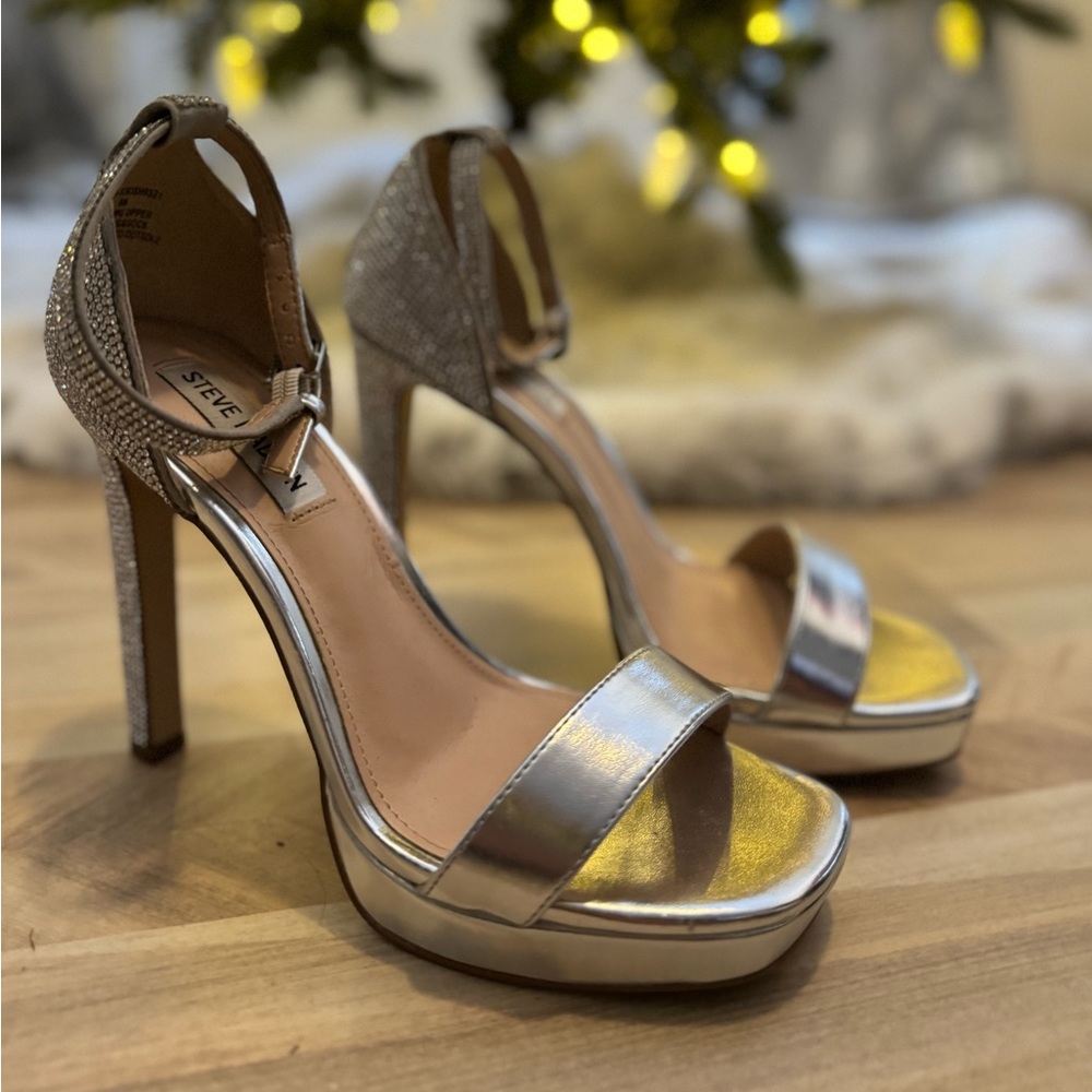 Steve Madden Silver Stilletos
